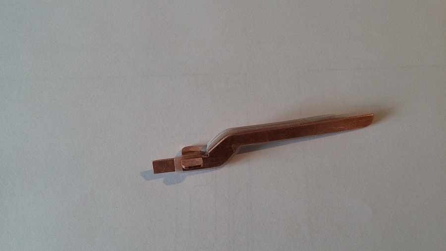 The parts glued together with cyano. Note that I changed the shape of the transition zone slightly