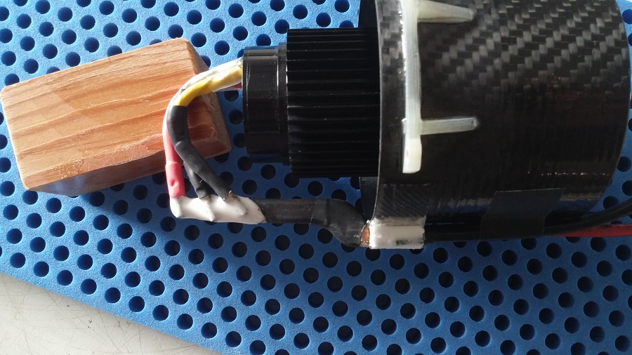 Some epoxy + microballoons added for insulation